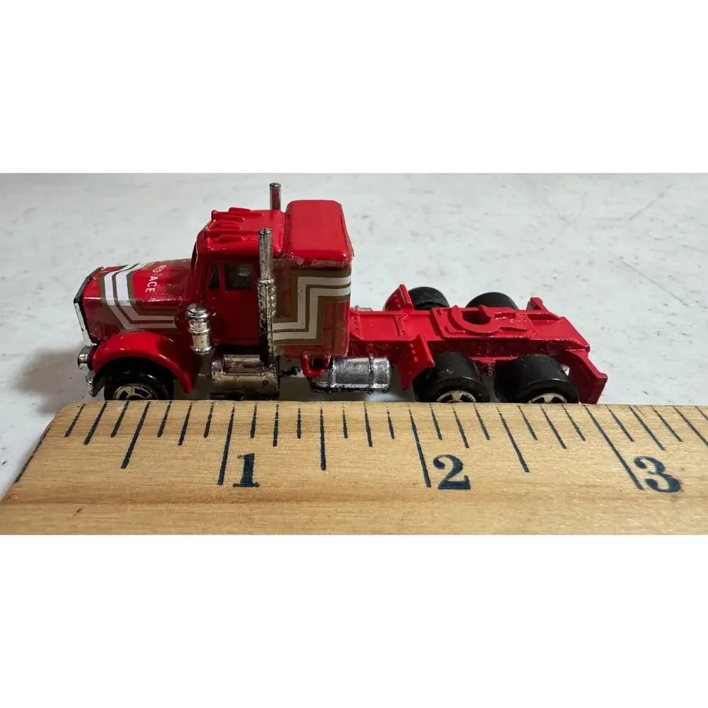 Vintage Unbranded Red Ace Hong Kong Semi Tractor Trailer Truck Rare Original Old